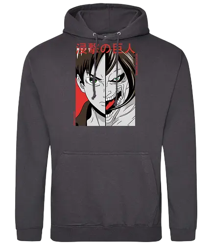 Dualität der Macht - Dunkle Anime-Charakterkunst - otaku, Fantasy Kunst, Anime Kunst, dunkle Anime Kunst, Anime Charakter, japanische Kunst, Geek Kultur, Manga Kunst, Anime Design, Anime Stil, dunkle Fantasy, Charakter Kunst, Eren Jaeger, Eren Yeager, Attack, Shingeki no Kyojin, Attack Titan, anime, manga, Eren Titan, Eren fan art, anime dark art, anime character, geek, anime horror, anime aesthetic, Japanese anime, Titan anime, anime artwork, japanischer Stil, Otaku Kunst, Action Anime, Anime Illustration - Standard Hoodie