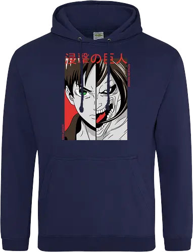 Dualität der Macht - Dunkle Anime-Charakterkunst - otaku, Fantasy Kunst, Anime Kunst, dunkle Anime Kunst, Anime Charakter, japanische Kunst, Geek Kultur, Manga Kunst, Anime Design, Anime Stil, dunkle Fantasy, Charakter Kunst, Eren Jaeger, Eren Yeager, Attack, Shingeki no Kyojin, Attack Titan, anime, manga, Eren Titan, Eren fan art, anime dark art, anime character, geek, anime horror, anime aesthetic, Japanese anime, Titan anime, anime artwork, japanischer Stil, Otaku Kunst, Action Anime, Anime Illustration - Standard Hoodie