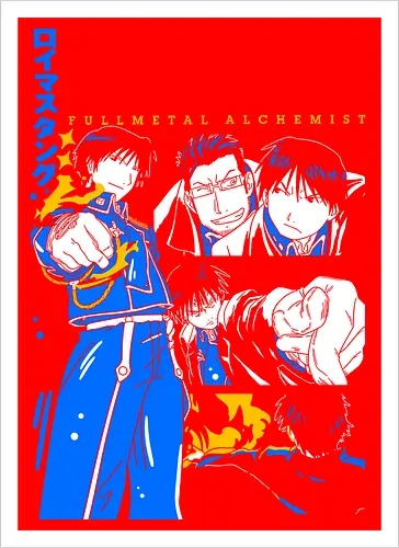 Roy Mustang Alchemist Flame - Roy Mustang, Alchemist, Flame Alchemist, FMA, anime birthday gift, military anime, alchemy art, weeb shirt - Artprint