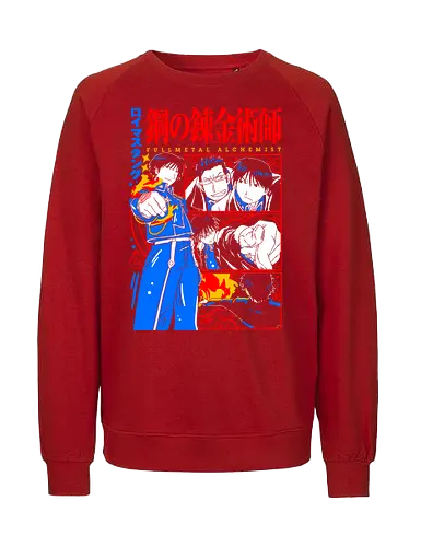 Roy Mustang Alchemist Flame - Roy Mustang, Alchemist, Flame Alchemist, FMA, anime birthday gift, military anime, alchemy art, weeb shirt - Fairtrade Sweatshirt