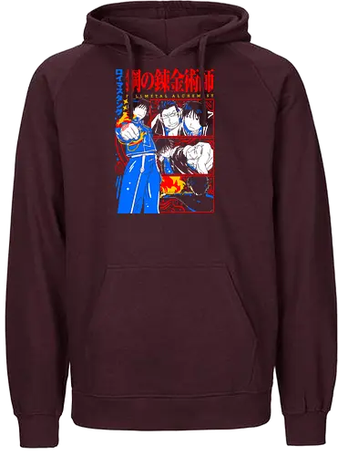 Roy Mustang Alchemist Flame - Roy Mustang, Alchemist, Flame Alchemist, FMA, anime birthday gift, military anime, alchemy art, weeb shirt - Fairtrade Hoodie
