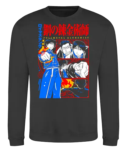 Roy Mustang Alchemist Flame - Roy Mustang, Alchemist, Flame Alchemist, FMA, anime birthday gift, military anime, alchemy art, weeb shirt - Sweatshirt