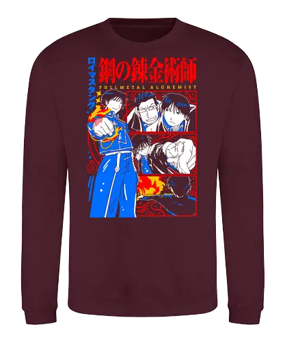 Roy Mustang Alchemist Flame - Roy Mustang, Alchemist, Flame Alchemist, FMA, anime birthday gift, military anime, alchemy art, weeb shirt - Sweatshirt