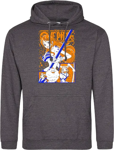 Nami Pirate Navigator Queen Vibes - shonen gift, Nami, Pirate, Straw Hat Pirates, navigator, orange hair anime, anime girl shirt, pirate anime - Standard Hoodie
