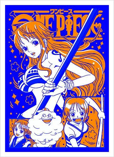 Nami Pirate Navigator Queen Vibes - shonen gift, Nami, Pirate, Straw Hat Pirates, navigator, orange hair anime, anime girl shirt, pirate anime - Artprint