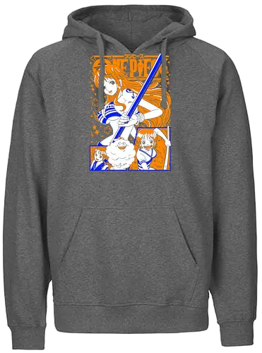 Nami Pirate Navigator Queen Vibes - shonen gift, Nami, Pirate, Straw Hat Pirates, navigator, orange hair anime, anime girl shirt, pirate anime - Fairtrade Hoodie