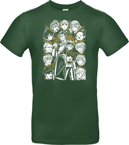 Clover Magic Knights United Legacy - Clover, anime birthday gift, otaku squad tee, Asta, Yuno, Magic Knights, shonen anime group, fantasy magic anime - Standard T-Shirt