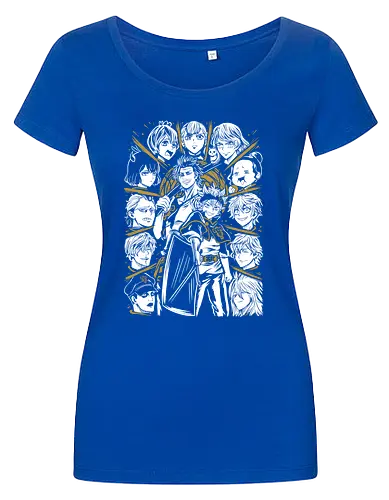 Clover Magic Knights United Legacy - Clover, anime birthday gift, otaku squad tee, Asta, Yuno, Magic Knights, shonen anime group, fantasy magic anime - Women T-Shirt