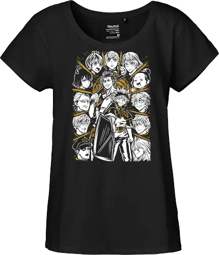 Clover Magic Knights United Legacy - Clover, anime birthday gift, otaku squad tee, Asta, Yuno, Magic Knights, shonen anime group, fantasy magic anime - Fairtrade Girl Shirt