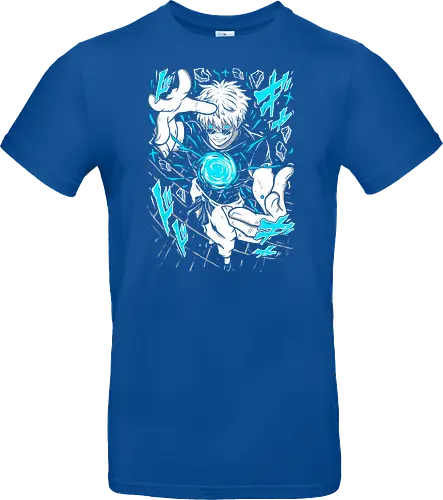 Gojo Satoru Jujutsu Infinity Unleashed - strongest sorcerer, anime fan gift, otaku tee, Gojo Satoru, Jujutsu, Six Eyes, Infinity technique, white hair anime - Standard T-Shirt