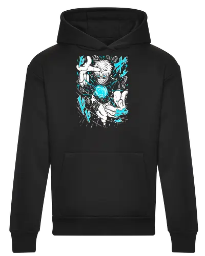 Gojo Satoru Jujutsu Infinity Unleashed - strongest sorcerer, anime fan gift, otaku tee, Gojo Satoru, Jujutsu, Six Eyes, Infinity technique, white hair anime - Heavyweight Hoodie