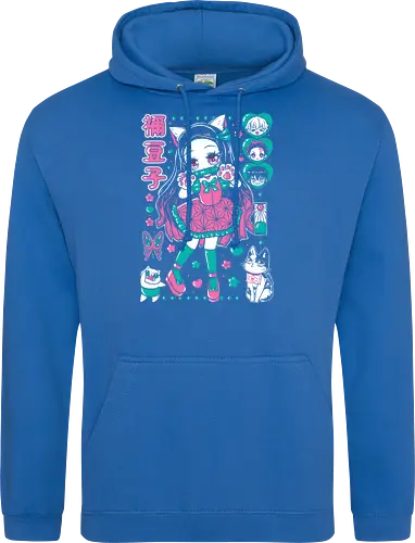 Nezuko Chan Slayer Kawaii Energy - Nezuko Chan, Slayer, Kimetsu no Yaiba, kawaii anime, teal aesthetic, anime girl gift, cute demon, weeb birthday - Standard Hoodie