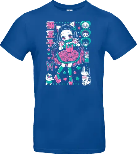 Nezuko Chan Slayer Kawaii Energy - Nezuko Chan, Slayer, Kimetsu no Yaiba, kawaii anime, teal aesthetic, anime girl gift, cute demon, weeb birthday - Standard T-Shirt
