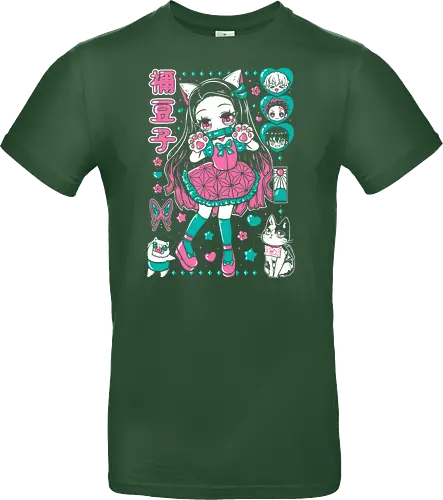 Nezuko Chan Slayer Kawaii Energy - Nezuko Chan, Slayer, Kimetsu no Yaiba, kawaii anime, teal aesthetic, anime girl gift, cute demon, weeb birthday - Standard T-Shirt