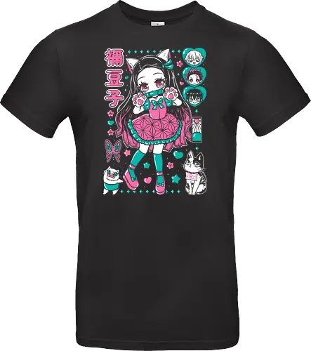 Nezuko Chan Slayer Kawaii Energy - Nezuko Chan, Slayer, Kimetsu no Yaiba, kawaii anime, teal aesthetic, anime girl gift, cute demon, weeb birthday - Standard T-Shirt
