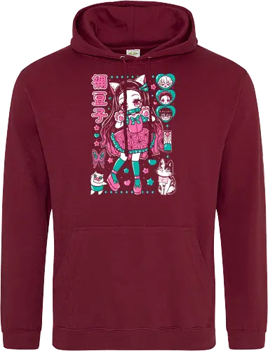Nezuko Chan Slayer Kawaii Energy - Nezuko Chan, Slayer, Kimetsu no Yaiba, kawaii anime, teal aesthetic, anime girl gift, cute demon, weeb birthday - Standard Hoodie