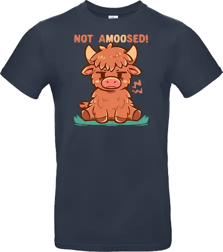Not aMOOsed  - funny animal, sarcastic, unimpressed cow, grumpy cow, moo pun, amüsiert, Kuh, nicht, highland cow, cow, funny cow, cow lover, cow lover, cute cow art, farm animal - Standard T-Shirt