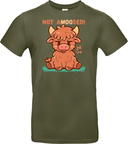 Not aMOOsed  - funny animal, sarcastic, unimpressed cow, grumpy cow, moo pun, amüsiert, Kuh, nicht, highland cow, cow, funny cow, cow lover, cow lover, cute cow art, farm animal - Standard T-Shirt