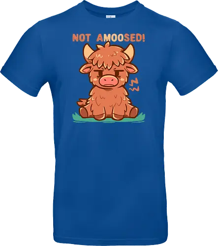 Not aMOOsed  - funny animal, sarcastic, unimpressed cow, grumpy cow, moo pun, amüsiert, Kuh, nicht, highland cow, cow, funny cow, cow lover, cow lover, cute cow art, farm animal - Standard T-Shirt