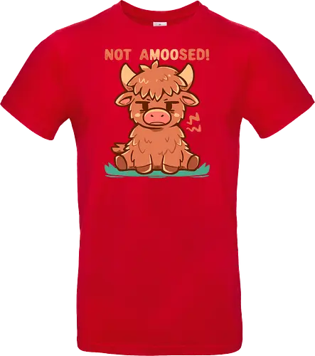 Not aMOOsed  - funny animal, sarcastic, unimpressed cow, grumpy cow, moo pun, amüsiert, Kuh, nicht, highland cow, cow, funny cow, cow lover, cow lover, cute cow art, farm animal - Standard T-Shirt