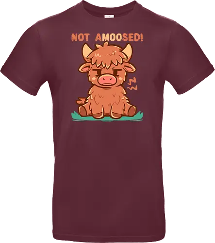 Not aMOOsed  - funny animal, sarcastic, unimpressed cow, grumpy cow, moo pun, amüsiert, Kuh, nicht, highland cow, cow, funny cow, cow lover, cow lover, cute cow art, farm animal - Standard T-Shirt
