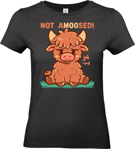 Not aMOOsed  - funny animal, sarcastic, unimpressed cow, grumpy cow, moo pun, amüsiert, Kuh, nicht, highland cow, cow, funny cow, cow lover, cow lover, cute cow art, farm animal - Standard T-Shirt (Women)