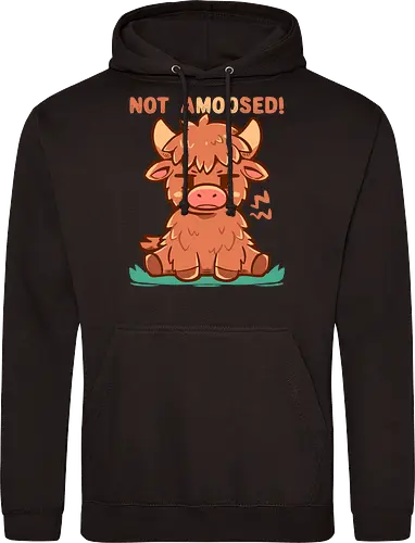 Not aMOOsed  - funny animal, sarcastic, unimpressed cow, grumpy cow, moo pun, amüsiert, Kuh, nicht, highland cow, cow, funny cow, cow lover, cow lover, cute cow art, farm animal - Standard Hoodie