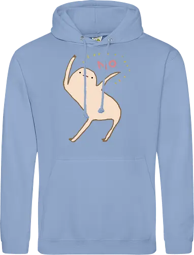 Beige Blob Kreatur Tanzt Dramatische Pose Wort NO - beige Blob Kreatur, gallertartige Meme Figur, unbeholfen tanzender Blob, neutrale komische Mimik, minimalistischer Humor Kunst, rotes zitterndes NO Wort, gelbe komische Funken, absurder Humor Druck, Internet Meme Kultur Shirt, Gen Z Humor Kunst, süßer minimalistischer Blob, ungefilterter Humor Druck, Introvertierter Humor Geschenk, surreale minimalistische Kunst, visuelles Meme Kultur - Standard Hoodie