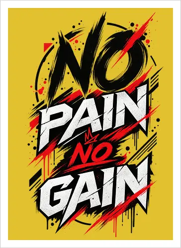 ABSTRACT POWER - NO PAIN NO GAIN - Contemporary Art, Geometric Art, Geometric Design, Brutalist Design, No Pain No Gain, Abstract Fitness, Abstract Art, Abstract Design, Modern Fitness, Modern Gym, Gym, Fitness, Kraftsport, Bodybuilding, Workout, Training, Gym Motivation, Fitness Motivation, Motivation, Strength, Power, Strong, Muscle, Fitness Lifestyle, Gym Lifestyle, Streetwear, Urban Style, Graphic Design, Typography, Typography Art, Modern Typography, Abstract Typography, Graphic T Shirt, Fitness Shirt, Gym Shirt, Workout Shirt, Bodybuilding Shirt, Sport Shirt, Gym Wear, Fitness Wear, Streetwear Shirt, Minimalist Design, Modern Art, Urban Art, Artistic Shirt, Statement Shirt, Motivation Shirt, Männer Fitness, Sportbekleidung, Fitness Geschenk, Gym Geschenk, Geschenk für Sportler, Geschenk für Bodybuilder, Hardcore Fitness, Training Motivation, Discipline, No Excuses - Artprint