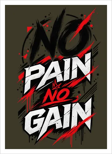 ABSTRACT POWER - NO PAIN NO GAIN - Contemporary Art, Geometric Art, Geometric Design, Brutalist Design, No Pain No Gain, Abstract Fitness, Abstract Art, Abstract Design, Modern Fitness, Modern Gym, Gym, Fitness, Kraftsport, Bodybuilding, Workout, Training, Gym Motivation, Fitness Motivation, Motivation, Strength, Power, Strong, Muscle, Fitness Lifestyle, Gym Lifestyle, Streetwear, Urban Style, Graphic Design, Typography, Typography Art, Modern Typography, Abstract Typography, Graphic T Shirt, Fitness Shirt, Gym Shirt, Workout Shirt, Bodybuilding Shirt, Sport Shirt, Gym Wear, Fitness Wear, Streetwear Shirt, Minimalist Design, Modern Art, Urban Art, Artistic Shirt, Statement Shirt, Motivation Shirt, Männer Fitness, Sportbekleidung, Fitness Geschenk, Gym Geschenk, Geschenk für Sportler, Geschenk für Bodybuilder, Hardcore Fitness, Training Motivation, Discipline, No Excuses - Artprint