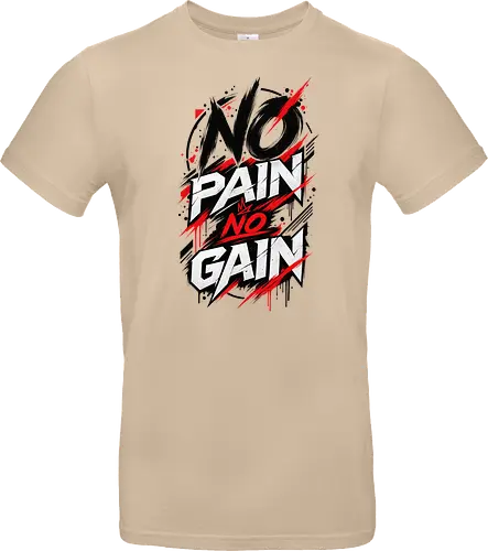 ABSTRACT POWER - NO PAIN NO GAIN - Contemporary Art, Geometric Art, Geometric Design, Brutalist Design, No Pain No Gain, Abstract Fitness, Abstract Art, Abstract Design, Modern Fitness, Modern Gym, Gym, Fitness, Kraftsport, Bodybuilding, Workout, Training, Gym Motivation, Fitness Motivation, Motivation, Strength, Power, Strong, Muscle, Fitness Lifestyle, Gym Lifestyle, Streetwear, Urban Style, Graphic Design, Typography, Typography Art, Modern Typography, Abstract Typography, Graphic T Shirt, Fitness Shirt, Gym Shirt, Workout Shirt, Bodybuilding Shirt, Sport Shirt, Gym Wear, Fitness Wear, Streetwear Shirt, Minimalist Design, Modern Art, Urban Art, Artistic Shirt, Statement Shirt, Motivation Shirt, Männer Fitness, Sportbekleidung, Fitness Geschenk, Gym Geschenk, Geschenk für Sportler, Geschenk für Bodybuilder, Hardcore Fitness, Training Motivation, Discipline, No Excuses - Standard T-Shirt