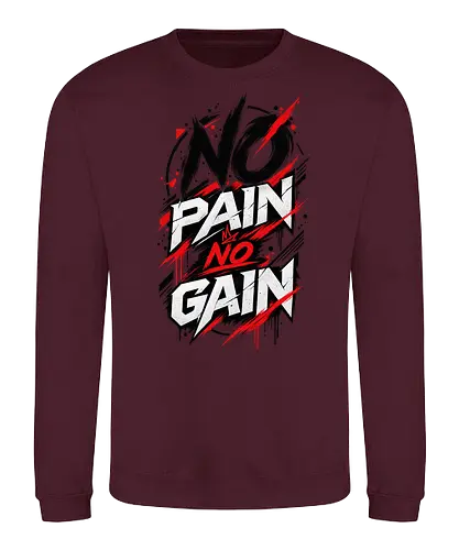 ABSTRACT POWER - NO PAIN NO GAIN - Contemporary Art, Geometric Art, Geometric Design, Brutalist Design, No Pain No Gain, Abstract Fitness, Abstract Art, Abstract Design, Modern Fitness, Modern Gym, Gym, Fitness, Kraftsport, Bodybuilding, Workout, Training, Gym Motivation, Fitness Motivation, Motivation, Strength, Power, Strong, Muscle, Fitness Lifestyle, Gym Lifestyle, Streetwear, Urban Style, Graphic Design, Typography, Typography Art, Modern Typography, Abstract Typography, Graphic T Shirt, Fitness Shirt, Gym Shirt, Workout Shirt, Bodybuilding Shirt, Sport Shirt, Gym Wear, Fitness Wear, Streetwear Shirt, Minimalist Design, Modern Art, Urban Art, Artistic Shirt, Statement Shirt, Motivation Shirt, Männer Fitness, Sportbekleidung, Fitness Geschenk, Gym Geschenk, Geschenk für Sportler, Geschenk für Bodybuilder, Hardcore Fitness, Training Motivation, Discipline, No Excuses - Sweatshirt
