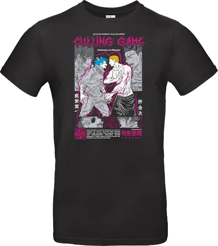 Kishimo vs Hakari Culling Game JJK - otaku, shonen anime, JJK fan gift, Hakari, Culling Game, Jujutsu, manga panel, fight scene - Standard T-Shirt
