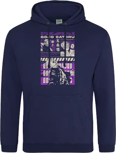 Gojo Satoru Infinite Power JJK - strongest sorcerer, DTG print, purple manga, anime fan gift, six eyes, Gojo Satoru, Jujutsu, JJK apparel - Standard Hoodie