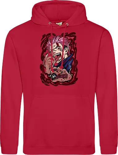 Sukuna King of Curses Savage Energy JJK - Sukuna, Ryomen Sukuna, Jujutsu, king of curses, villain energy, dark anime tee, otaku birthday, cursed spirit - Standard Hoodie