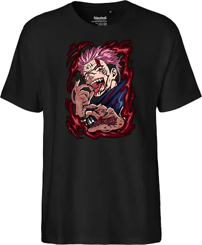 Sukuna King of Curses Savage Energy JJK - Sukuna, Ryomen Sukuna, Jujutsu, king of curses, villain energy, dark anime tee, otaku birthday, cursed spirit - Fairtrade T-Shirt