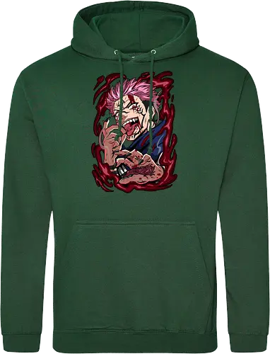 Sukuna King of Curses Savage Energy JJK - Sukuna, Ryomen Sukuna, Jujutsu, king of curses, villain energy, dark anime tee, otaku birthday, cursed spirit - Standard Hoodie