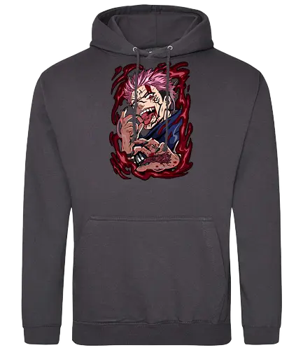 Sukuna King of Curses Savage Energy JJK - Sukuna, Ryomen Sukuna, Jujutsu, king of curses, villain energy, dark anime tee, otaku birthday, cursed spirit - Standard Hoodie