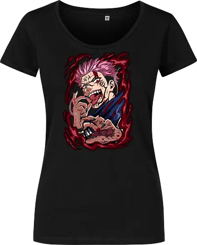 Sukuna King of Curses Savage Energy JJK - Sukuna, Ryomen Sukuna, Jujutsu, king of curses, villain energy, dark anime tee, otaku birthday, cursed spirit - Women T-Shirt