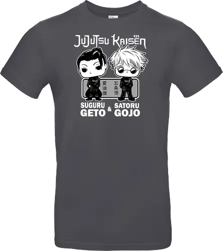 Gojo and Geto Best Friends JJK - cute JJK tee, Gojo Satoru, Suguru Geto, Jujutsu, Funko style, chibi anime, best friends, weeb gift - Standard T-Shirt