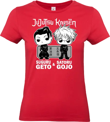 Gojo and Geto Best Friends JJK - cute JJK tee, Gojo Satoru, Suguru Geto, Jujutsu, Funko style, chibi anime, best friends, weeb gift - Standard T-Shirt (Women)