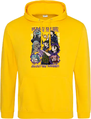 Geto vs Mahito Fearless Sorcerers JJK - Suguru Geto, Mahito, Jujutsu, villain showdown, cursed technique, anime fan art, dark aesthetic, sorcerer clash - Standard Hoodie