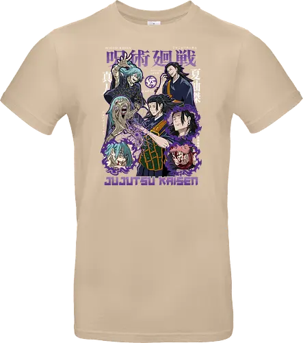 Geto vs Mahito Fearless Sorcerers JJK - Suguru Geto, Mahito, Jujutsu, villain showdown, cursed technique, anime fan art, dark aesthetic, sorcerer clash - Standard T-Shirt