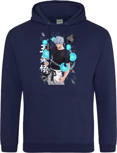 Gojo Six Eyes Infinity Unleashed JJK - Gojo Satoru, six eyes, Jujutsu, infinity technique, teal aesthetic, strongest ever, anime birthday, JJK graphic tee - Standard Hoodie