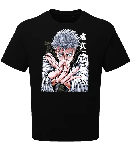 Gojo Limitless Domain JJK - otaku apparel, manga art style, Gojo Satoru, Jujutsu, limitless, domain expansion, white hair, cool anime tee - Oversize T-Shirt