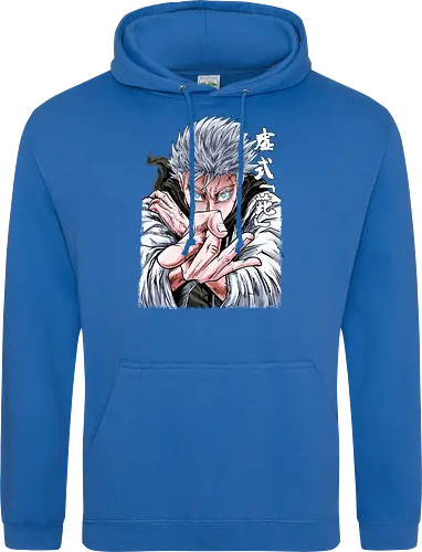 Gojo Limitless Domain JJK - otaku apparel, manga art style, Gojo Satoru, Jujutsu, limitless, domain expansion, white hair, cool anime tee - Standard Hoodie