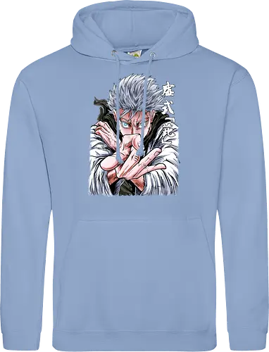 Gojo Limitless Domain JJK - otaku apparel, manga art style, Gojo Satoru, Jujutsu, limitless, domain expansion, white hair, cool anime tee - Standard Hoodie