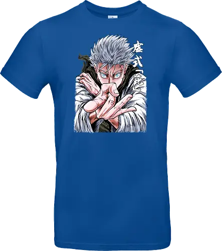 Gojo Limitless Domain JJK - otaku apparel, manga art style, Gojo Satoru, Jujutsu, limitless, domain expansion, white hair, cool anime tee - Standard T-Shirt