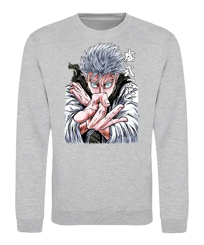 Gojo Limitless Domain JJK - otaku apparel, manga art style, Gojo Satoru, Jujutsu, limitless, domain expansion, white hair, cool anime tee - Sweatshirt