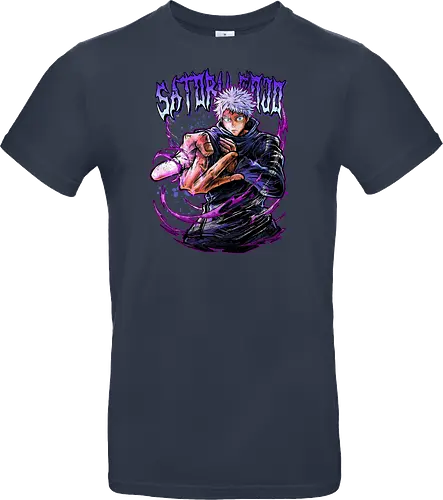 Gojo Neon Cursed Energy JJK Color - otaku streetwear, JJK colorful, Gojo Satoru, Jujutsu, neon purple, electric energy, DTF print, rave anime - Standard T-Shirt